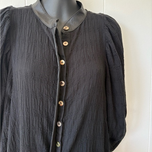 Heidi Merrick Black Textured Shift Dress | Size 4 - Picture 5 of 11